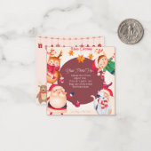 Mooie aangepaste kerstkerstkaart notitiekaartje (Voorkant / Achterkant in situ)