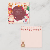 Mooie aangepaste kerstkerstkaart notitiekaartje (Voorkant / Achterkant)