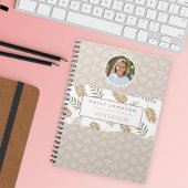 Mooie Aangepaste Kindernaam & Foto Abstracte Patro Notitieboek