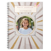 Mooie Aangepaste Kindernaam & Foto Citaat  Notitieboek (Voorkant)