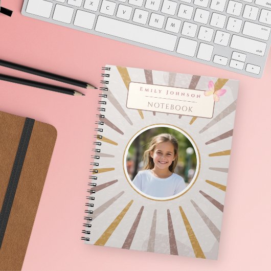 Mooie Aangepaste Kindernaam & Foto Citaat  Notitieboek