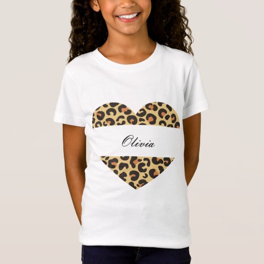 Mooie aangepaste luipaard print tshirt (Voorkant)