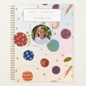 Mooie aangepaste naam en foto Kinderen Astronomie Planner (Voorkant)
