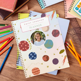 Mooie aangepaste naam en foto Kinderen Astronomie Planner