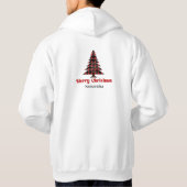 Mooie aangepaste naam geruite kersttrui hoodie (Achterkant)