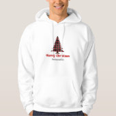 Mooie aangepaste naam geruite kersttrui hoodie (Voorkant)