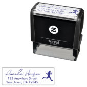 Mooie Aangepaste Naam Retouradres Loper Zelfinktende Stempel (In situ)
