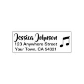 Mooie aangepaste naam retouradres Muziek Opmerking Zelfinktende Stempel (Design)