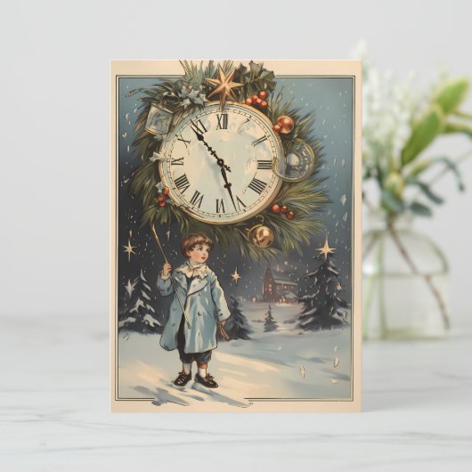 Mooie  aangepaste nieuwe jaren feestdagenkaart (Staand voorkant)