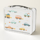 Mooie aangepaste pastelblauwe en oranje automobiel (Achterkant)