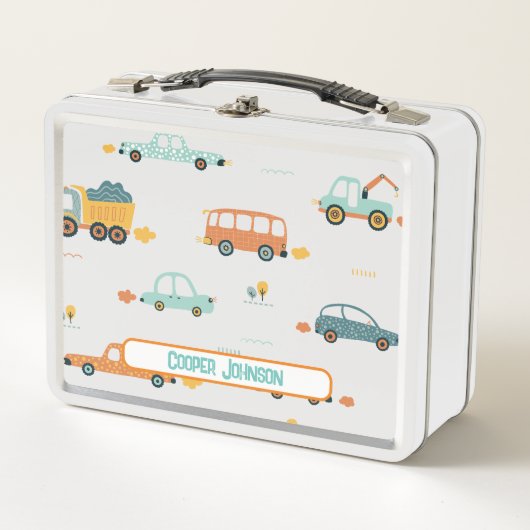 Mooie aangepaste pastelblauwe en oranje automobiel (Voorkant)