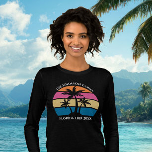 Mooie Aangepaste Strandtrip Dames Lange Mouwen Tri-Blend Shirt