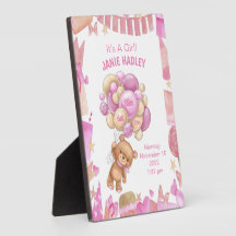 Mooie Aankondiging Geboorte Pasgeborene Easel