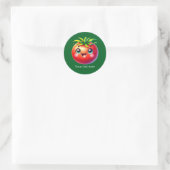 Mooie aanpasbare bedrijfs tomaat ronde sticker (Tas)