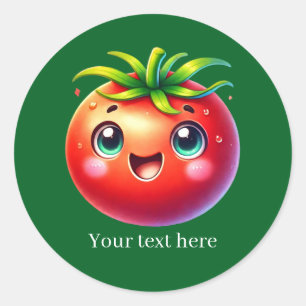 Mooie aanpasbare bedrijfs tomaat ronde sticker