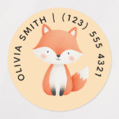 Mooie aanpasbare dieren labels voor kinderen (Design 1)