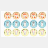 Mooie aanpasbare dieren labels voor kinderen (Vel)
