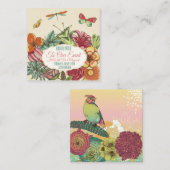 Mooie, aanpasbare Floral Notitiekaartje (Voorkant / Achterkant)