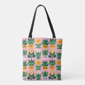 Mooie Aanpasbare Pot Plant Afdruk Tote Bag (Achterkant)