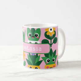 Mooie Aanpasbare Potplant Print Koffiemok