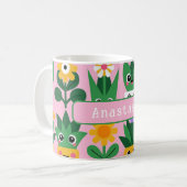 Mooie Aanpasbare Potplant Print Koffiemok (Voorkant links)