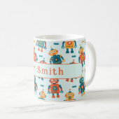Mooie aanpasbare robot afdruk koffiemok (Voorkant rechts)