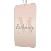 Mooie aanpasbare roze monogram & uw naam schrift luchtverfrisser (Links)