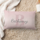 Mooie aanpasbare roze monogram & uw naam script kussen (Deken)
