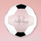 Mooie aanpasbare roze monogram & uw naam script voetbal