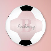 Mooie aanpasbare roze monogram & uw naam script voetbal