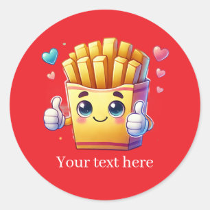 Mooie aanpasbare zakelijke frieten ronde sticker