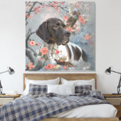 Mooie aanwijzer met fazanten canvas afdruk (Insitu (Slaapkamer))