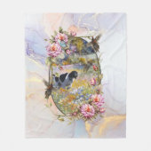 Mooie aanwijzer met fazanten fleece deken (Voorkant)