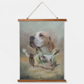 Mooie aanwijzer met fazanten hangend wandkleed (Voorkant 2)