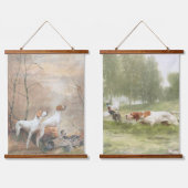 Mooie aanwijzer met fazanten hangend wandkleed (Dubbel)