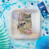 Mooie aanwijzer met fazanten papieren bordje (Feest)