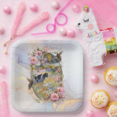 Mooie aanwijzer met fazanten papieren bordje (Feest)