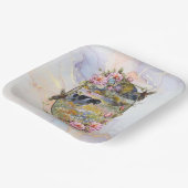 Mooie aanwijzer met fazanten papieren bordje (Gebogen)