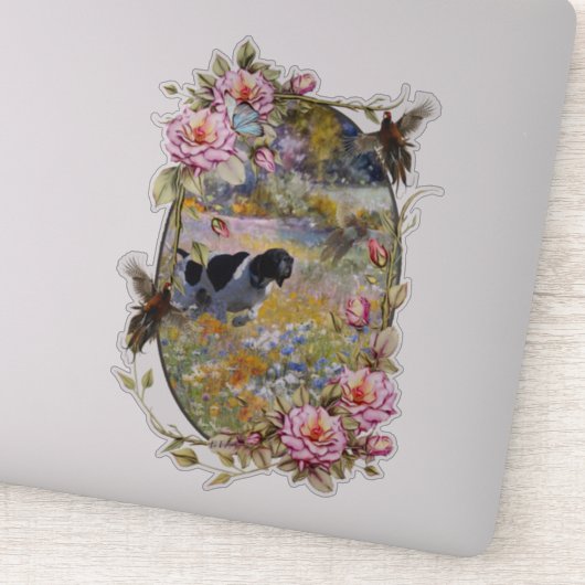 Mooie aanwijzer met fazanten sticker (Detail)