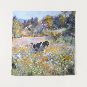 Mooie aanwijzer met fazanten wandkleed