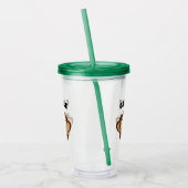 Mooie aap cartoon aangepaste naam voor kind acryl drinkbeker (Links)