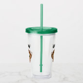 Mooie aap cartoon aangepaste naam voor kind acryl drinkbeker (Rechts)