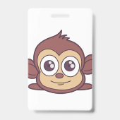 Mooie aap clipart badge (Achterkant)