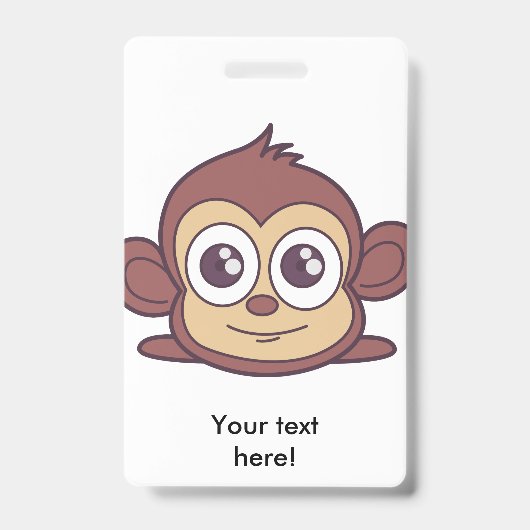 Mooie aap clipart badge (Voorzijde)