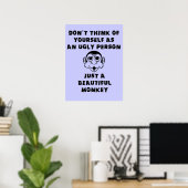 Mooie Aap Grappige Poster Humor (Thuiskantoor)