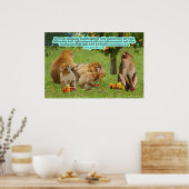Mooie Aap Schrift 2 Korintiërs 6:14 Poster (Keuken)