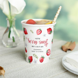 Mooie aardbei 'Berry Sweet' baby shower Papieren Bekers