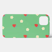 Mooie aardbei bloemige telefoonhoes. Case-Mate iPhone case (Achterkant (horizontaal))