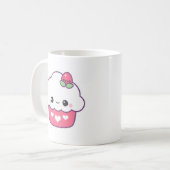 Mooie aardbei-cupcake koffiemok (Voorkant links)