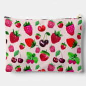 Mooie Aardbei Fruit Patroon Aangepaste Naam Etui (Achterkant)